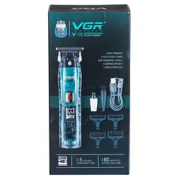 Тример для стрижки VGR V-961 акумуляторний з насадками, зелений VGR HP-V-961 - мініатюра 10