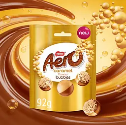 Шоколадні цукерки Aero Bubbles Caramel Flavoured Chocolate 92г - мініатюра 4