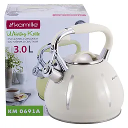 Чайник зі свистком Kamille KM-0691BG 3 л бежевий - мініатюра 8