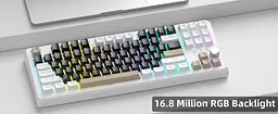 Клавіатура MageGee SKY 87 RGB Blue Whale Switch Wireless (6971969728493-UA) Mocha Brown (G-000003957) - мініатюра 7