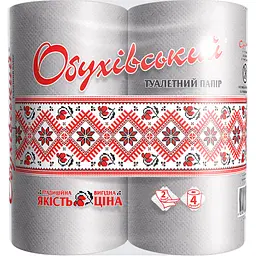 Туалетний папір Обухівський 2 шари сірий 4 рулони (4820003833803)