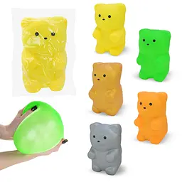 Іграшка-антистрес squishy у формі ведмедя з термопластичної гуми (TPR) 15х9 см (C34101) в асортименті