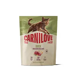 Сухий корм для стерилізованих котів Carnilove True Fresh Duck Sterilised суперпреміум качка 400 г