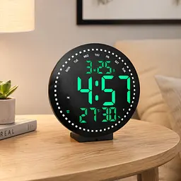 Годинник Blue/White/Green 2828 + Пульт / Годинник на стіну від 220В / LED годинник - мініатюра 3