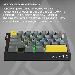 Клавіатура Ajazz AK029 Ice Island Magnetic Switch USB UA Black/Yellow (AK029-I-BY) - мініатюра 11