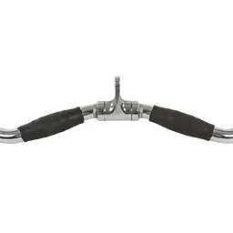 Ручка для верхньої тяги York Fitness 70см W-подібна з гумовими рукоятками, хром - мініатюра 4