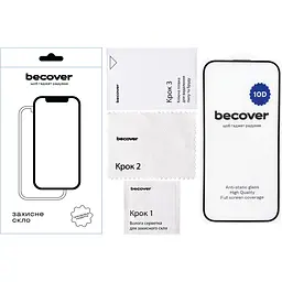 Захисне скло BeCover для Apple iPhone 16 10D Black (712321) - мініатюра 2