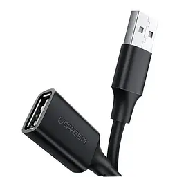 Кабель UGREEN US103 USB 2.0 Male to A Female Cable 1.5m (чорний)(UGR-10315) UGR-10315 - мініатюра 2