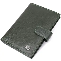 Оригінальна обкладинка на документи унісекс із натуральної шкіри ST Leather 23119 зелена
