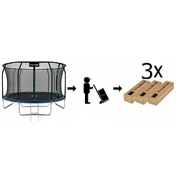Батут із внутрішньою сіткою THUNDER Inside Elite 14FT 435 см Black/Blue - мініатюра 10