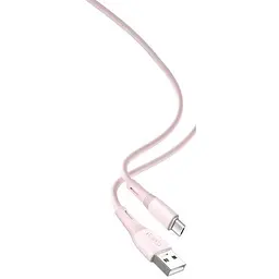 USB Кабель XO NB225 MicroUSB Silicone Two-Color 2.4A 1.0m Рожевий