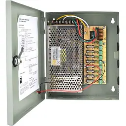 Імпульсний блок живлення Voltronic 12V-15A/9CH в боксі з замком перфорований, 9-ти канальний, Q20