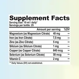 Комплекс шкіра волосся нігті Nano Pure Labs Simply Science Bioavailable mineral complex SKIN & HAIR & NAILS 250мл - мініатюра 7