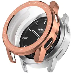 Захисний чохол Tamister для смартгодинника Xiaomi Watch S1 Active з плівкою рожеве золото