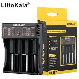 Зарядний пристрій LiitoKala Lii-402 на 4 акумулятори AA, AAA, Li-Ion, LiFePO4 з Power Bank - мініатюра 2