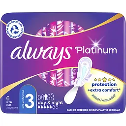 Гігієнічні прокладки Always Platinum Day & Night Single ароматизовані 12 шт. (2 уп. х 6 шт.) - мініатюра 2