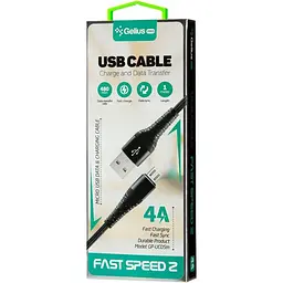 USB кабель Gelius Pro Fast Speed 2 GP-UC05m MicroUSB Black - мініатюра 2