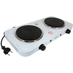 Електроплитка SeaBreeze SB-063 2000 Вт 2 конфорки диск біла - мініатюра 2