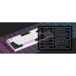 Клавіатура MageGee Light 87 USB Ivory White Switch Purple Jade (6971969728745-UA) - мініатюра 7