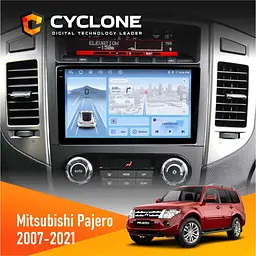 Штатна магнітола Mitsubishi Pajero 2007-2021 Cyclone C9-012 4x64, DSP, 4G Cyclone (НФ-00007970)