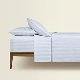 Комплект постільної білизни Cosas євро сатин з простирадлом на резинці PORCELAIN CS1 200 x 220 см (StrSatin_01Porcelain_El180-Porcelain_200) - мініатюра 4