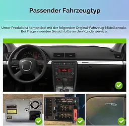 Автомагнітола Android 4/64 ГБ 9" для Audi A4/S4/RS4 B6 B7 8E 2000–2009, CarPlay Android Auto - мініатюра 4