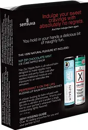 Набір Sensuva Lips & Nips Pleasure Kit Chocolate Peppermint, 2 х 4 г, Sensuva (США) - мініатюра 2