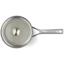 Ківш KitchenAid Steel Core з кришкою 16 см 1.3 л матовий чорний (CC005997-001) - мініатюра 3