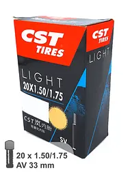 Камера велосипедна CST Light 20x1.5/1.75 AV 33 мм (G0001346) - мініатюра 3
