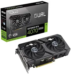 Відеокарта ASUS RTX 4070 SUPER 12GB EVO (DUAL-RTX4070S-12G-EVO) (GDDR6X, 192 bit, PCI-E v4.0) Б/в
