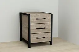 Тумба універсальна Ferrum-decor Вів'єн 3 50x41x40 чорний ДСП Дуб Сонома Трюфель 16мм (FRD-104189)