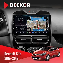 Штатна магнітола Renault Clio 2016-2019 Decker D10-011 4x64, DSP, 4G, 360 Decker (НФ-00006257)