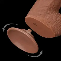 Реалістичний фалоімітатор LoveToy Sliding-Skin Dual Layer Dong, 34 см - мініатюра 5