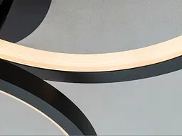 Мінімалістична LED-люстра для вітальні Diasha 2556BK dimmer, 84 W, пульт, 67×84 см - мініатюра 6