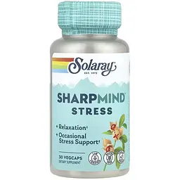 Ноотропи від стресу Solaray SharpMind Nootropics Stress 30 веганських капсул - мініатюра 3
