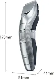 Тример Panasonic для бороди, вусів і голови сріблястий (ER-GC71-S520) - мініатюра 3