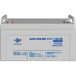 Джерело безперебійного живлення [ДБЖ] LogicPower B1500 + 2 x LPM-MG батарея 12V - 120Ah [19806] [110350] - мініатюра 6