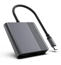 Хаб USB A-CM-HDMIFDPF-01, Black, Type-C 3.2 - HDMI 4K 60 Гц / DP 4K 60 Гц, кабель 18 см Gembird teh0027602 - мініатюра 5