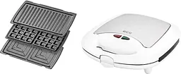 Вафельниця-сендвічниця-гриль 3 в 1 ECG S 299 white