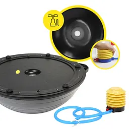 Балансувальна платформа (півсфера) Cornix Bosu Ball 58 см з еспандерами Grey XR-0455 - мініатюра 4