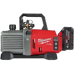Насос вакуумний акумуляторний безщітковий MILWAUKEE, M18 FVP5-801 з адаптером (ЗУ, 1х8Аг FORGE)