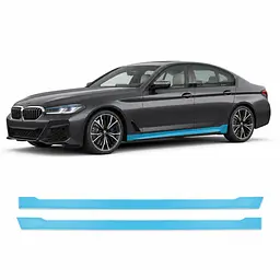 Антигравійна захисна бронеплівка за лекалами для BMW 5 Series G30 facelift 2020-2023 - нижня зона кузова та пороги