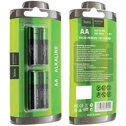 Батарейки Hoco AA LR6 Alkaline 4 pcs Black - мініатюра 2