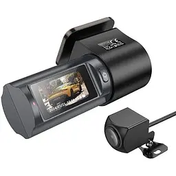 Відеореєстратор Hoco DV8 2K display hidden driving recorder (комплект із задньою камерою) - мініатюра 2