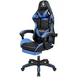 Крісло геймерське Kruger & Matz GX-150 з підставкою для ніг Black/Blue