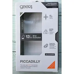 Оригінальний протиударний чохол Gear4 Piccadilly D3O для iPhone 12 Pro (6.1") Black + Прозорий (702006868) - мініатюра 7