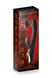 Вібратор-кролик Black Empire My Maharani 22.5 см чорний - мініатюра 4