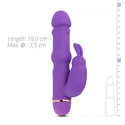 Вібратор-кролик Teazers Silicone Rabbit, 19 см (фіолетовий) - мініатюра 5