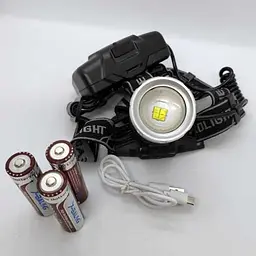 Налобний ліхтар Police BL-T50-P50 1580000W + zoom + P.B + microUSB + 3х18650 + 5 режимів - мініатюра 2