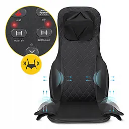 Масажна накидка 4FIZJO Shiatsu багатофункціональна, з підігрівом Black (P-5905973403528) - мініатюра 4